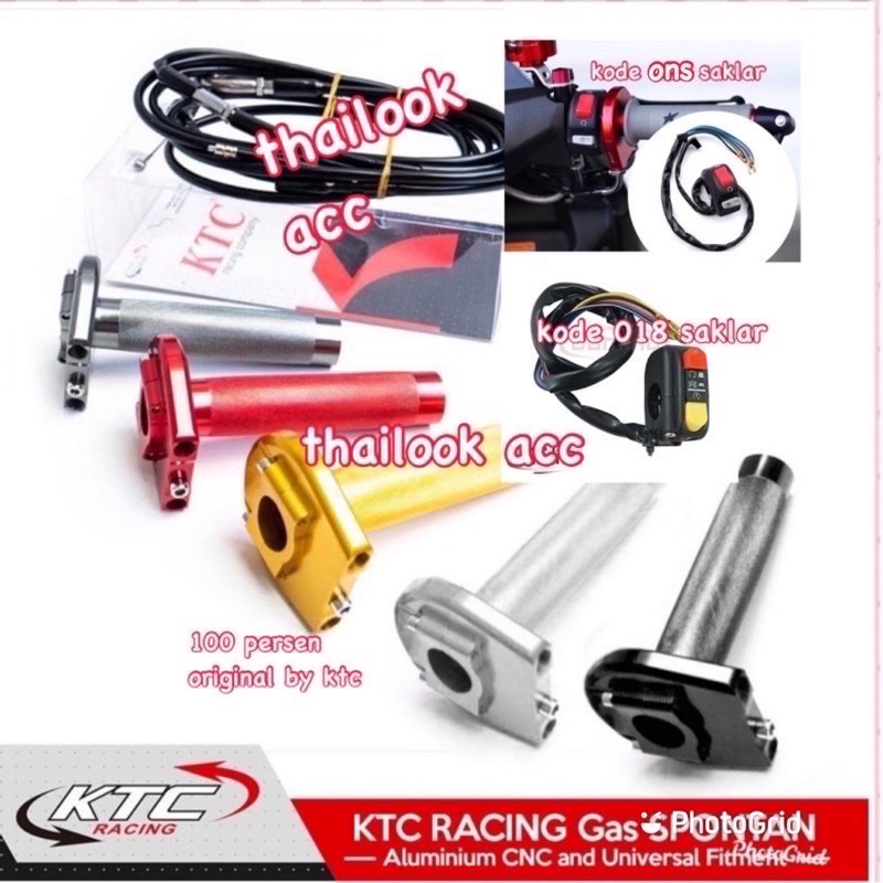 PAket gas spontan ktc slim 2 kabel Gas Spontan KTC RACING ORIGINAL