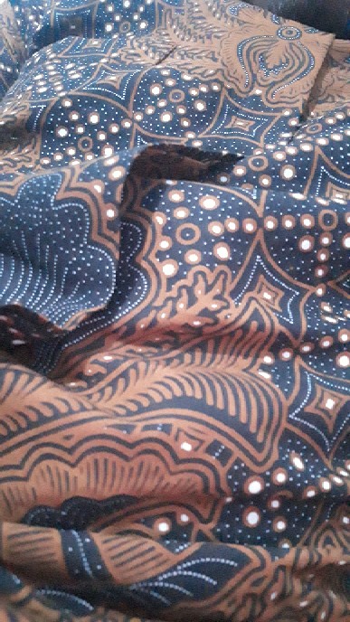 Pari Coklat Panjang Kemeja Batik Pria Full Furing Katun Sragenan