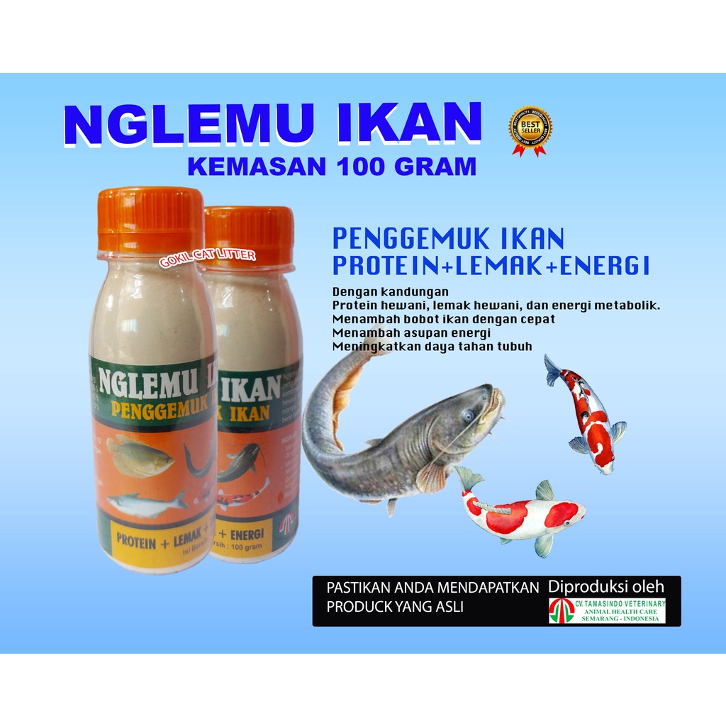 NGLEMU IKAN-PENGGEMUK IKAN-VITAMIN PENGEMUK IKAN