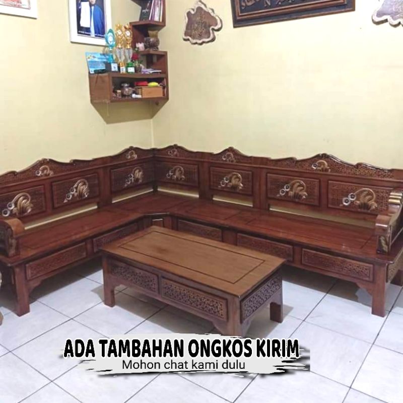 Kursi tamu kursi tamu sudut bagong kursi tamu jati jepara minimalis bahan kayu jati asli kontruksi k