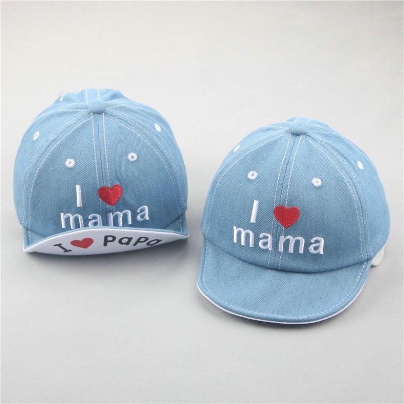 PGT - Topi Bayi I Love Papa I Love Mama Topi Anak