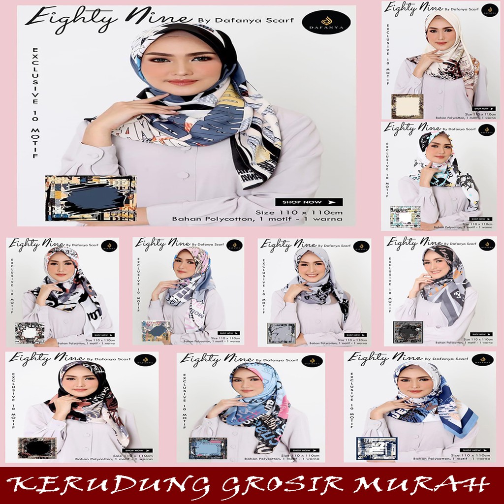 Eightynine dafanya jilbab eighty nine dafanya jilbab motif dafanya grosir jilbab dafanya