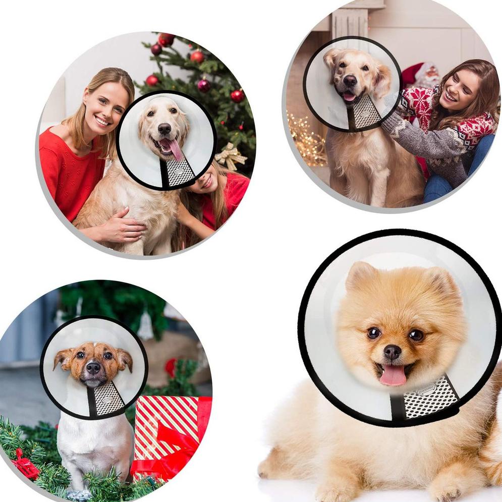 ZAF.11Au22ᴵ– Pelindung Leher Anjing Neck Pet Collar Anjing Kucing Penutup Leher Kepala Anti Bite Cor