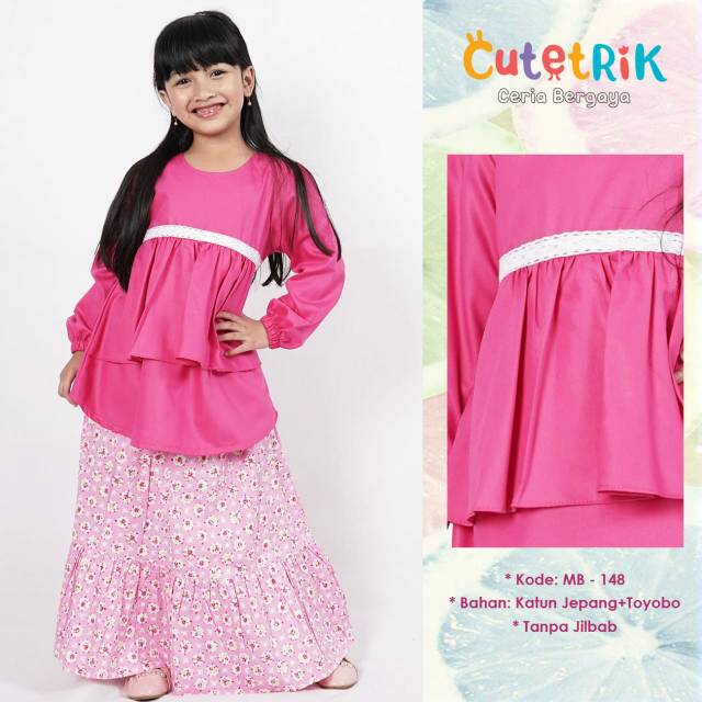 Setelan rok anak cutetrik MB-148 / gamis setelan rok anak /gamis setelan anak murah / setelan terbar
