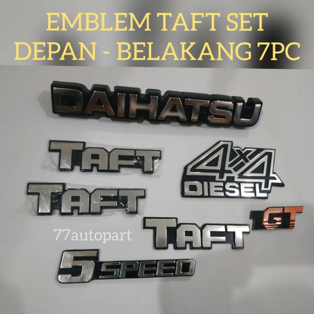 Emblem logo taft set depan belakang 7pc