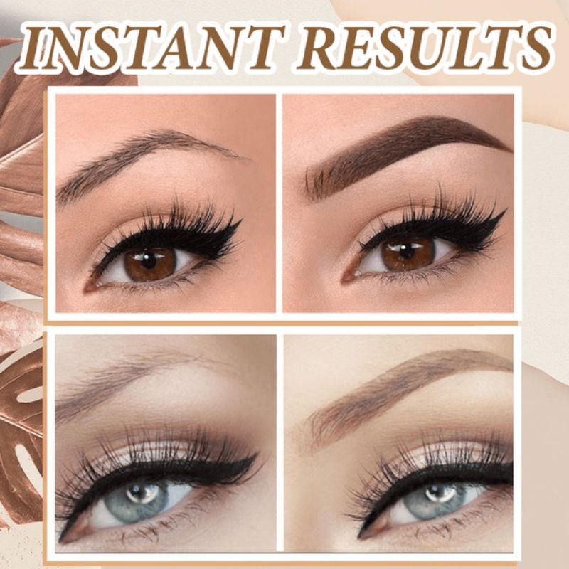 Eyebrow Powder Cetakan Alis Instan Eyebrow Stamp Alis Stempel Alis Bedak Alis Waterproof dengan 10 Model Cetakan Alis