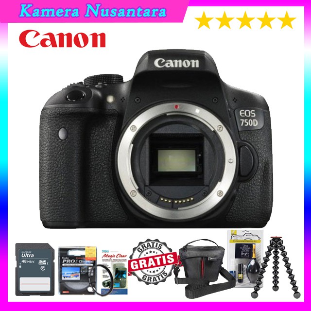 CANON EOS 750D BO / KAMERA CANON 750D BODY ONLY - ORIGINAL