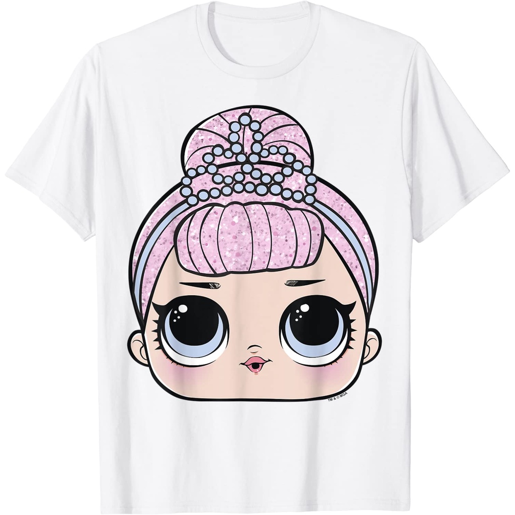 Kaos Anak LOL Surprise Crystal Queen Big Face Pakaian Fashion Baju Atasan Anak Laki Laki Perempuan D
