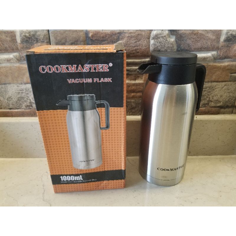 Termos Cookmaster Coffee Pot Teko Teh Stainless Steel 1 Liter Vacuum Jug