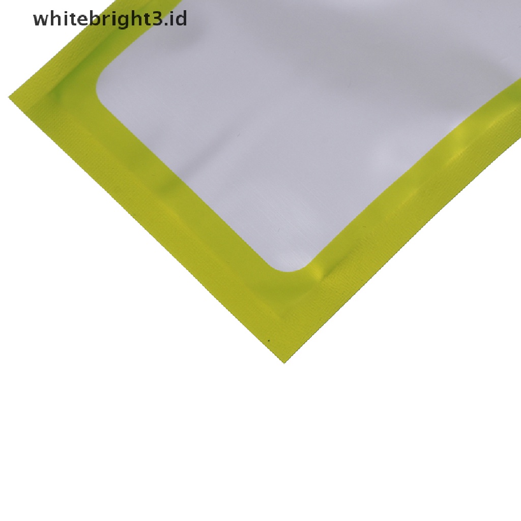 (whitebright3.id) 20pcs / Set Kantong Makanan Bahan Aluminum Foil Dengan Zip Lock