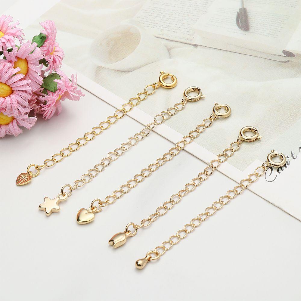 Suyo 1Pcs Ekstensi Rantai Ekor Baru Aksesoris Perhiasan Jewelry Making Gelang Konektor