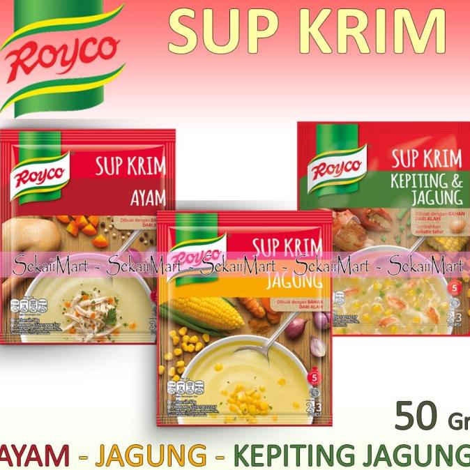 ROYCO Sup Krim Ayam / Kepiting / Jagung - Cream Soup Chicken Corn Crab