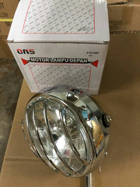 LAMPU DEPAN/Reflektor CB Jeruji plus piting n bohlam H4