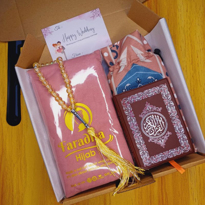 HIJAB POLOS SAJADAH POUCH ALQURAN hampers wedding birthday