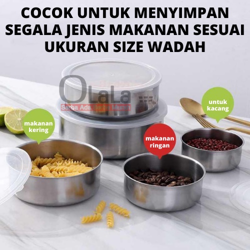 Tempat Makan Bulat Serbaguna 1set (5pcs) CH-4516