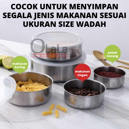 Tempat Makan Bulat Serbaguna 1set (5pcs) CH-4516