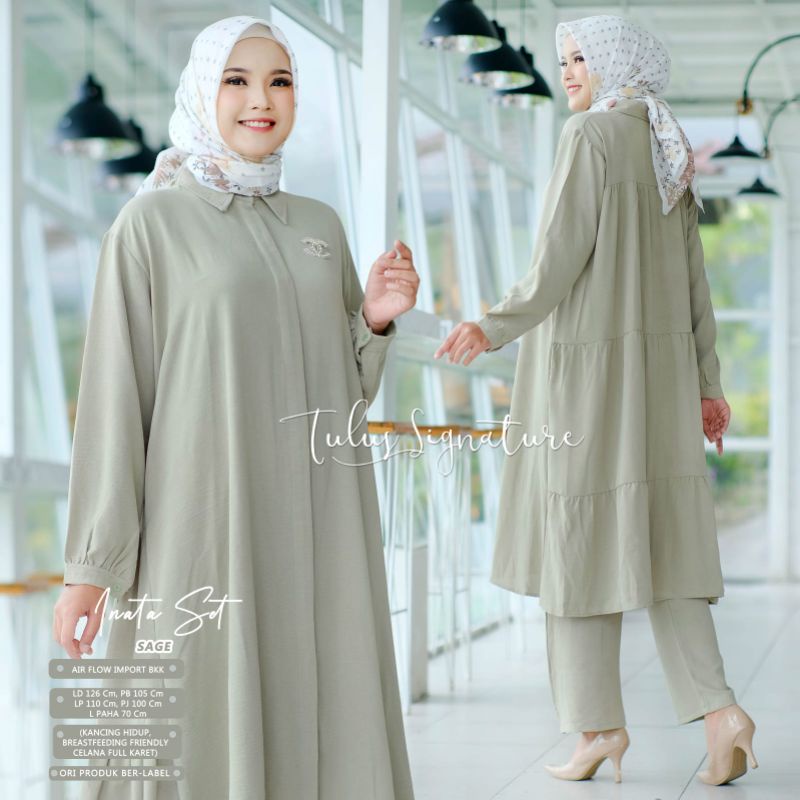 INATA SET BY TULUS SIGNATURE (ONE SET WANITA) Set muslimah premium rekomended