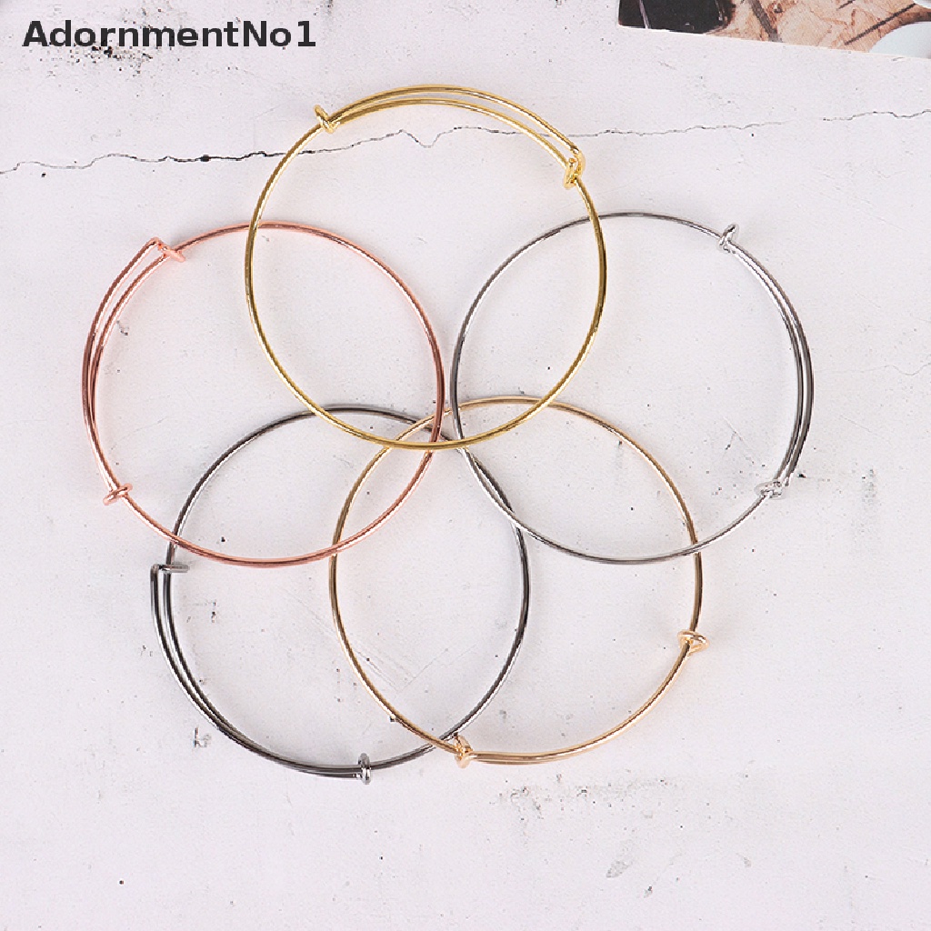 (AdornmentNo1) 10pcs / set Gelang Bangle Kawat Expandable 65mm Untuk Wanita