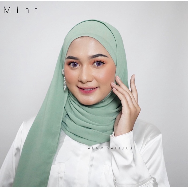 PASHMINA PANJANG EXCLUSIVE ALAWIYAHIJAB 185x75 cm-Mint