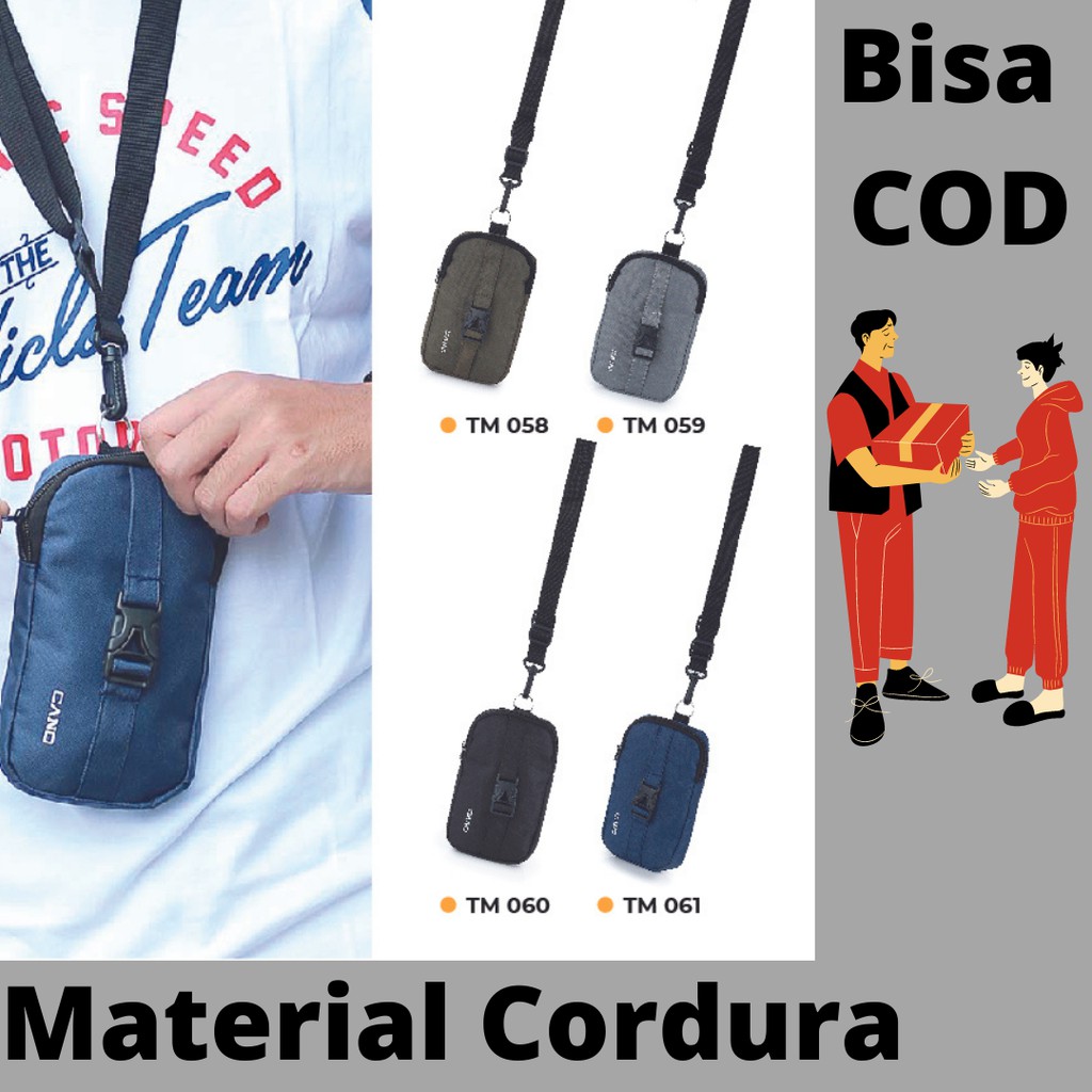 Tas Hp mini selempang gantung leher hanging wallet tempat kartu atm mateswell polos murah