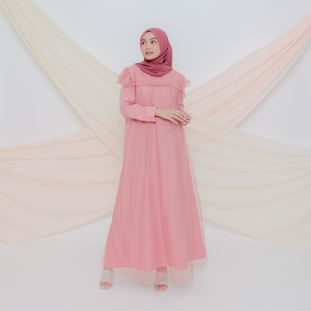 DIYARA PESTA Dress Mewah Dres Gamis Anggun Fashion Ootd Outfit Kekinian Kodangan Ramadan Lebaran Ram