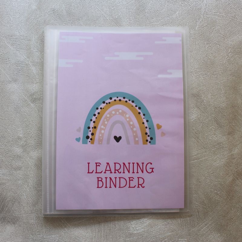 

LEARNING BINDER SAMPUL RAINBOW || BINDER WORKSHEET MODEL MAP || CLEAR HOLDER WORKSHEET