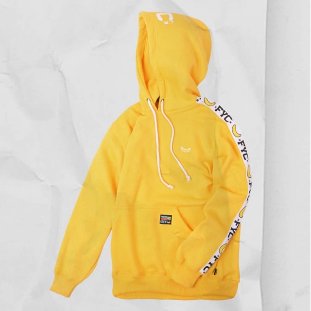 Off Hoodie Kuning Yellow FYC Forever Young Crew Jaket (Second Like New)