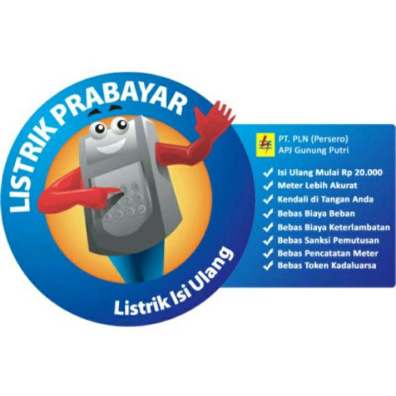 TOKEN LISTRIK PROMO PLN 20 20k 50 50k 100 100k 200 200k 500 500k 1 Juta  dan Pulsa Isi Ulang