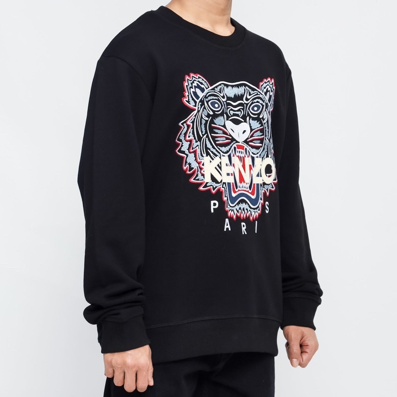 Ken. Tiger Crewneck White Grey