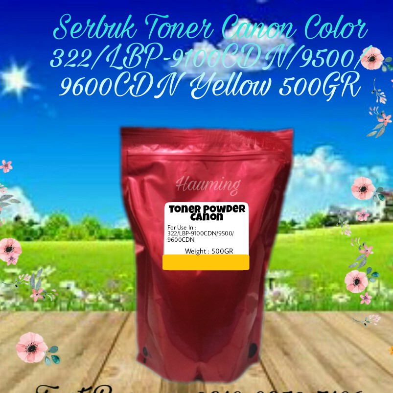 Serbuk Toner Canon EP 322 LBP-9100CDN 9500CDN 9600CDN 9100 9500 9600 LBP9100 LBP9500 Yellow 500gr