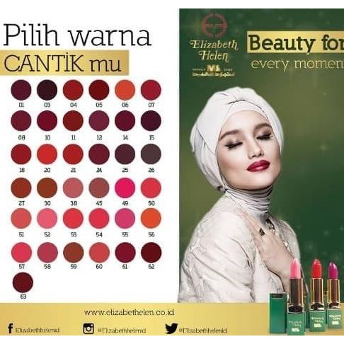 """] Lipstik Elizabeth Helen Glossy Lipstick 4g