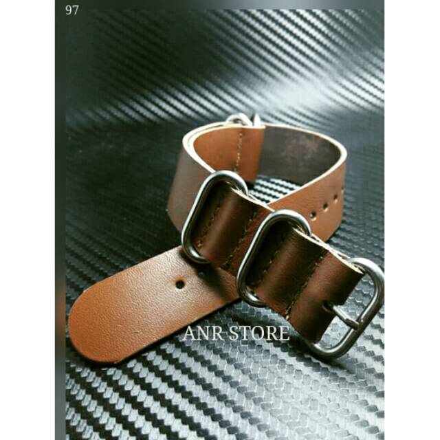 Tali Jam Tangan Kulit Nato Zulu Leather 20mm 22mm 24mm Limited Edition