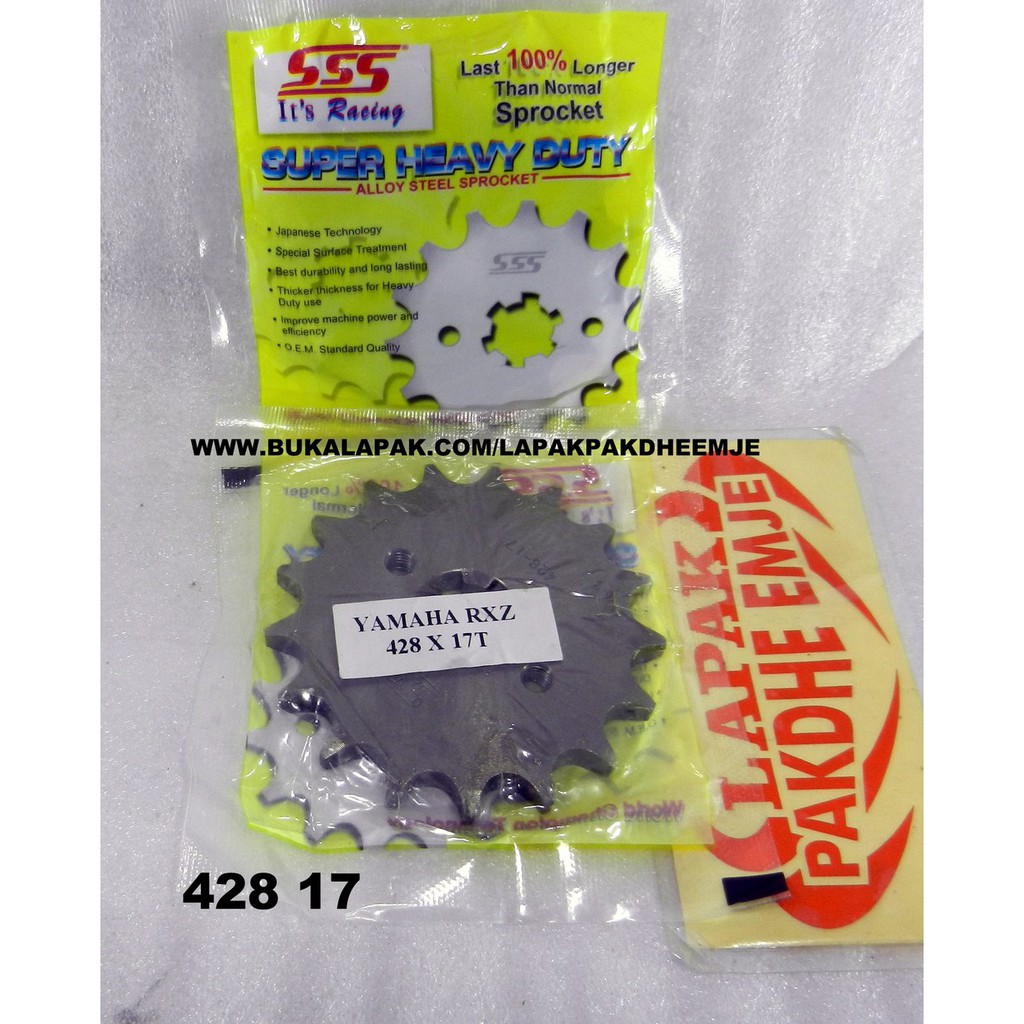 SERBA ORI GER GEAR DEPAN SSS 428 17 XABRE JUPITER MX KING R15 VIXION NEW VIXION BYSON ORIGINAL LAPA