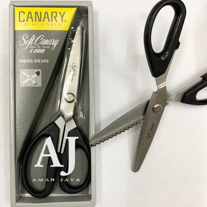 

Gunting Kain Soft Canary 8 Inch Gerigi Zig Zag / Pinking Shears Jepang Termurah