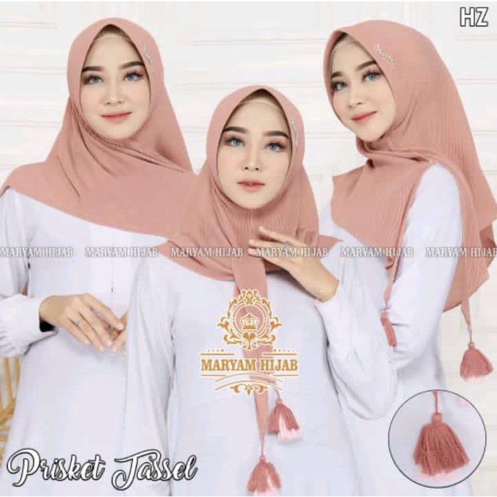 ❤️ RK SALSABILLA  ❤️ JILBAB/HIJAB KHIMAR INSTAN PET PLISKET DIAMOND TASEL S ORI MH / BERGO PLISKET T