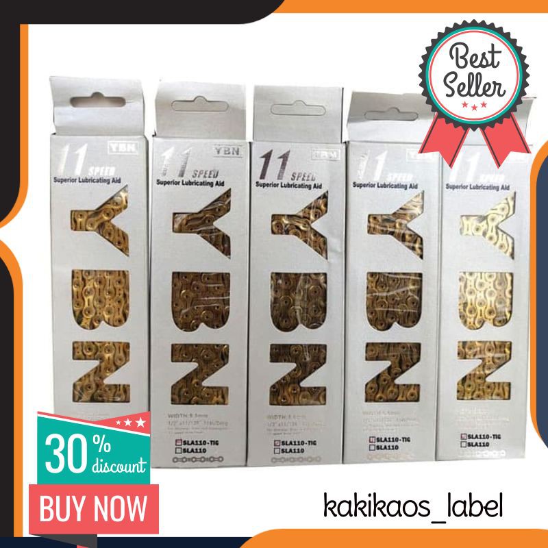 YBN SLA110 TIG Bike Chain Rantai Sepeda 11 Speed Gold For Shimano Sram