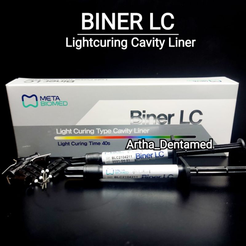CAVITY LINER LIGHT CURE BINER LC ( 2 Gram/ syringe )