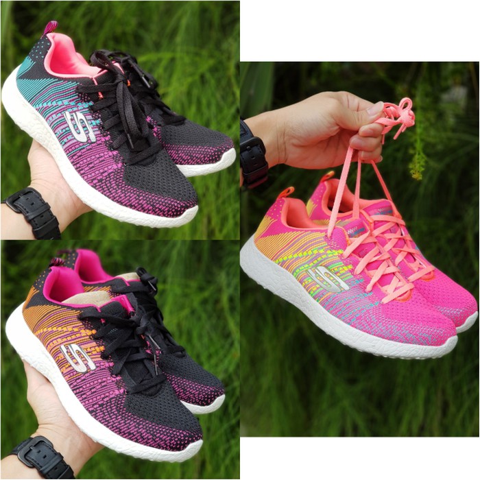 Promo Sepatu Wanita Skechers/Skecher/Sketchers/Sketcher Burst Lace Sport