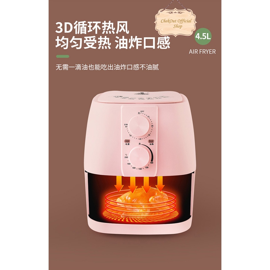 Jual Air Fryer Pink - Air Fryer Tanpa Minyak - Air Fryer Import Murah