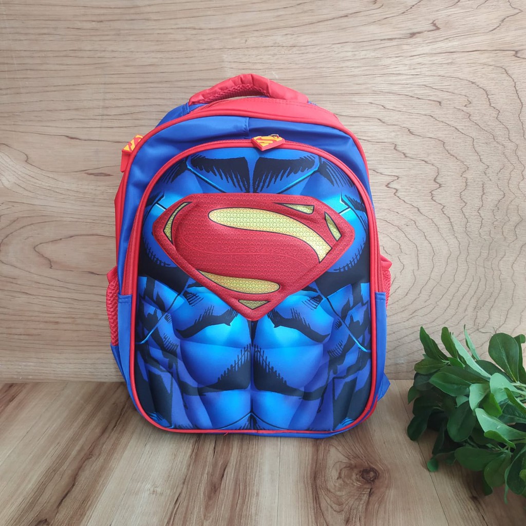 [Brandedbaby] TAS SEKOLAH ANAK SUPERHERO 3D IMPORT / RANSEL ANAK KARAKTER/ TAS SEKOLAH ANAK SD