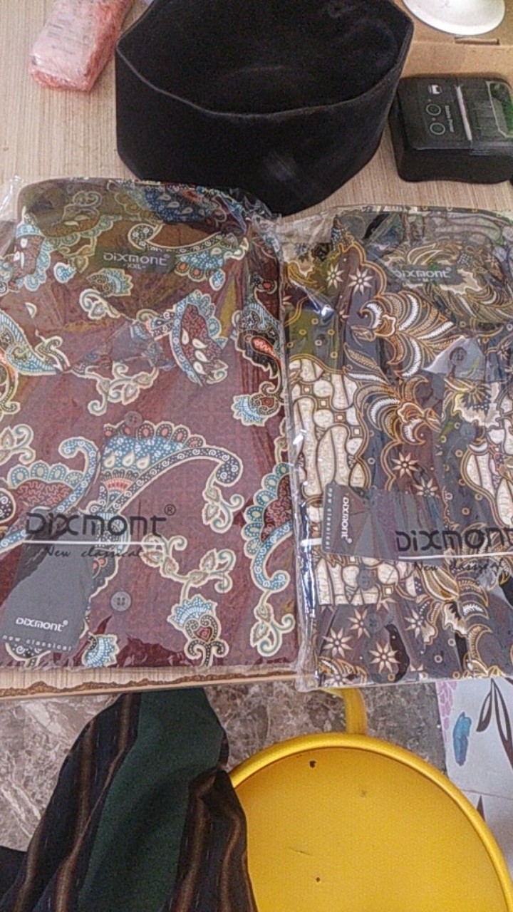 Kemeja Batik Pria Lengan Panjang Bl10 Katun Motif Modern Dixmont Semi Slimfit Premium