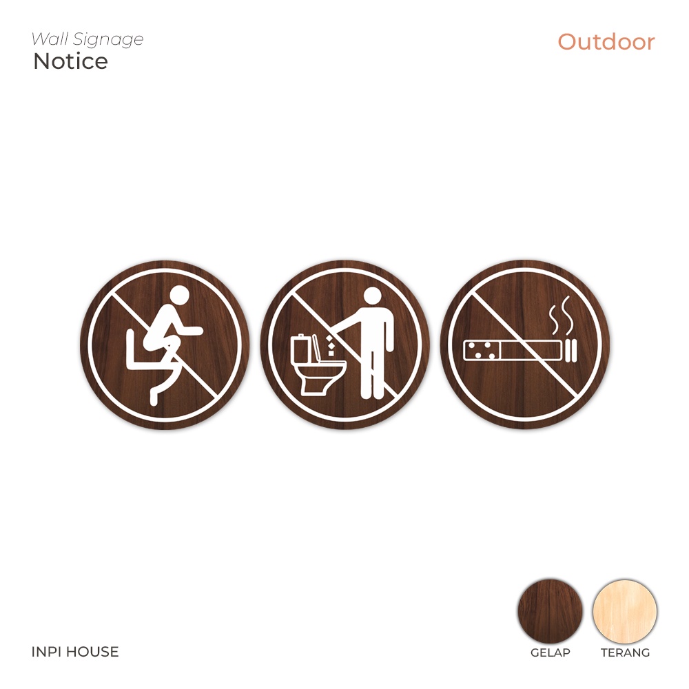 stiker dilarang jongkok - toilet sticker - penanda toilet dilarang merokok