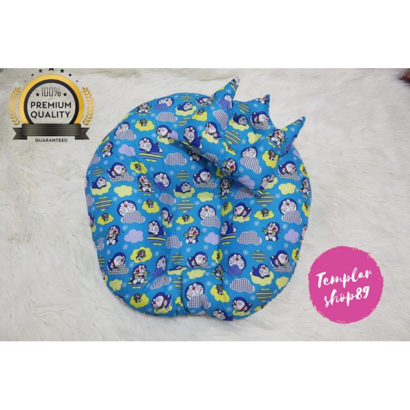 sofa bayi / baby launger / free tas mika dan bantal bayi motip emon awan