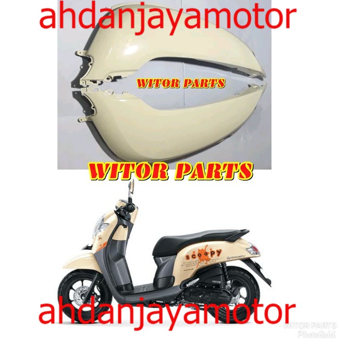 murah cover body Cover Body Belakang All New Scoopy Fi K93 2017 2018 2019 Cream terlaris