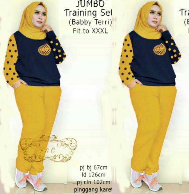 SET TRAINING CELANA SHAIRAH JUMBO BIG SIZE FEHM