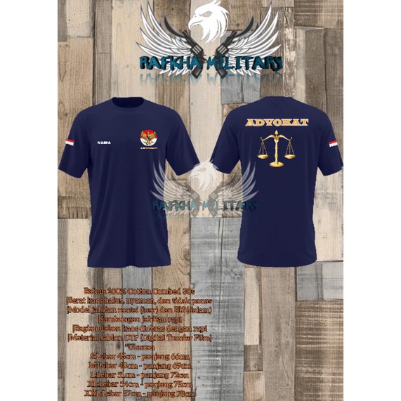 kaos advokat/ kaos lengan pendek advokat/ T-Shirt advokat