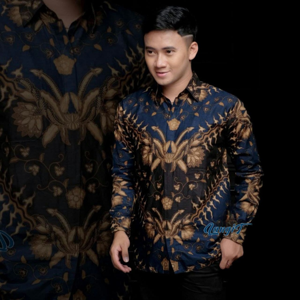 Batik Pria Lengan Panjang Seragam Batik Kerja Batik Slimfit Pria