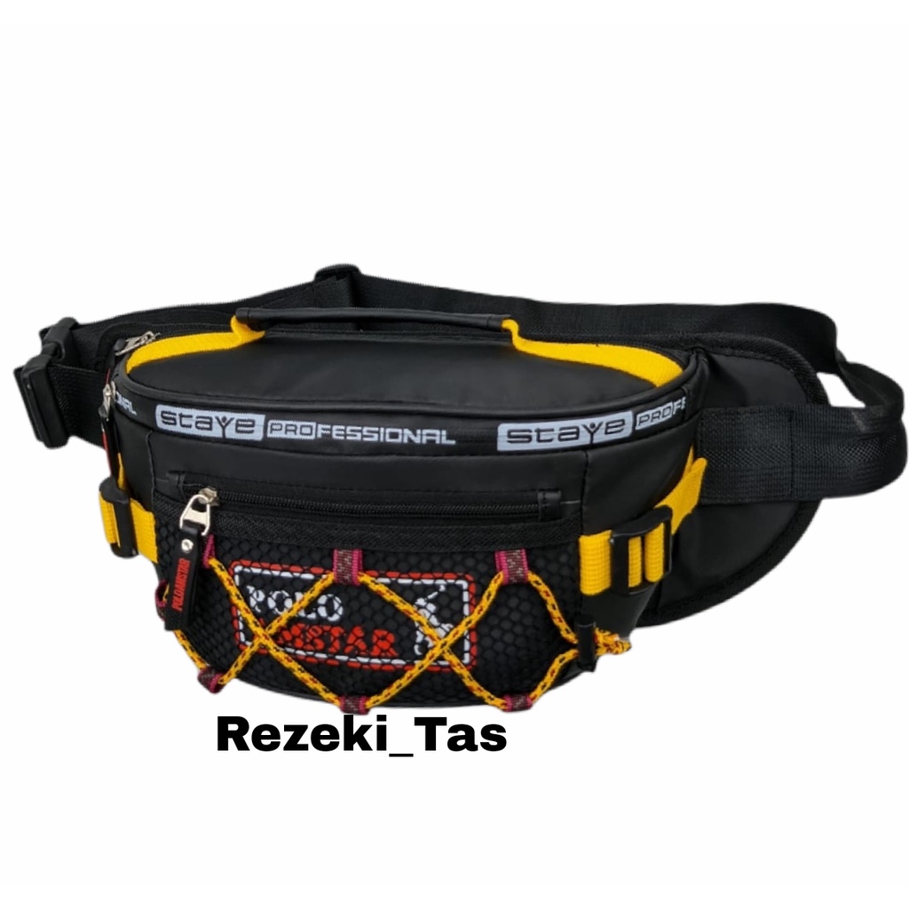 Tas Selempang Pria Terbaru Waterproof Original Polo Amstar Bahan Ballon Tebal Waistbag Tas Pinggang