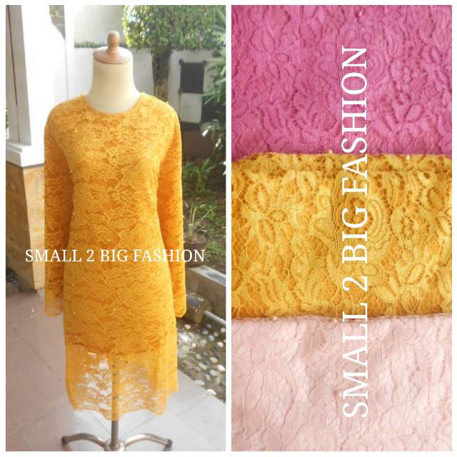 Kebaya tunik brokat jumbo 4L 5L / kebaya brukat muslim big size 4L 5L