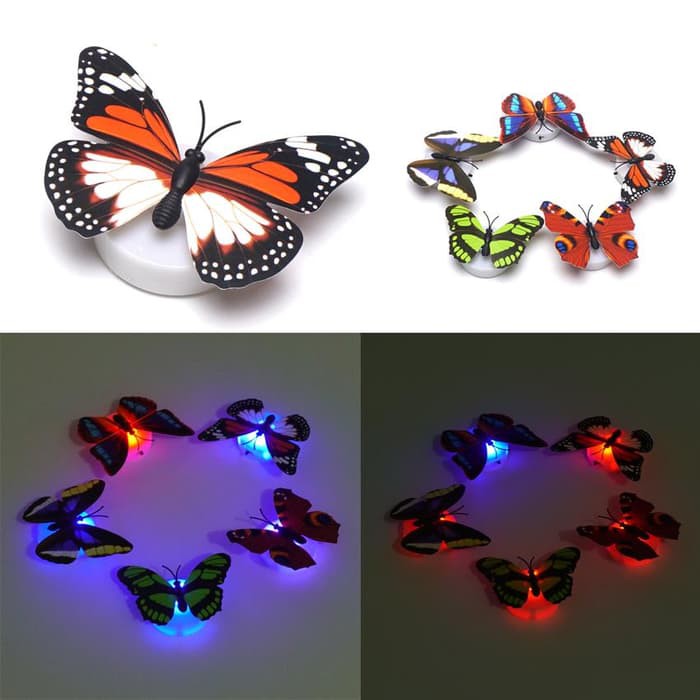 Travelmate Lampu Kupu - Kupu Buterfly Lamp LED Lampu Tidur Souvenir Kado